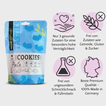 FAVLY Petfood Nature Cookies Pute 360 G 5 FAVLY Petfood Nature Cookies Pute 360 G – Bild 3