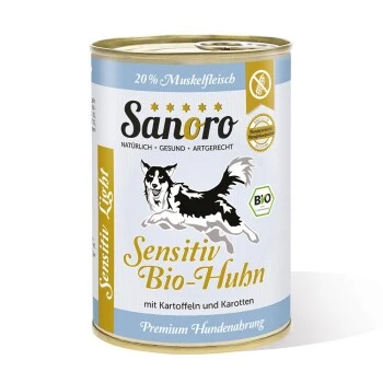 Sanoro Sensitiv BIO-Huhn Mit BIO-Gemüse 12x400g 3 Sanoro Sensitiv BIO-Huhn Mit BIO-Gemüse 12x400g