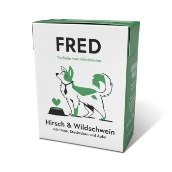 Fred & Felia FRED 10x390g Hirsch & Wildschwein Mit Hirse 3 Fred & Felia FRED 10x390g Hirsch & Wildschwein Mit Hirse