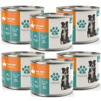 Fellicita Ente, Gans & Hirse 6x 200g 4 Fellicita Ente, Gans & Hirse 6x 200g – Bild 2