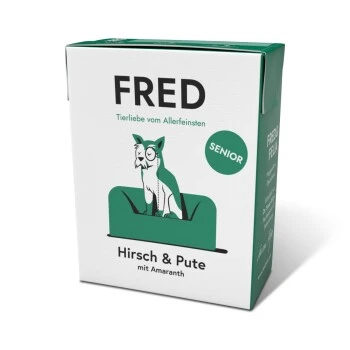 Fred & Felia FRED 10x390g SENIOR Hirsch & Pute 3 Fred & Felia FRED 10x390g SENIOR Hirsch & Pute